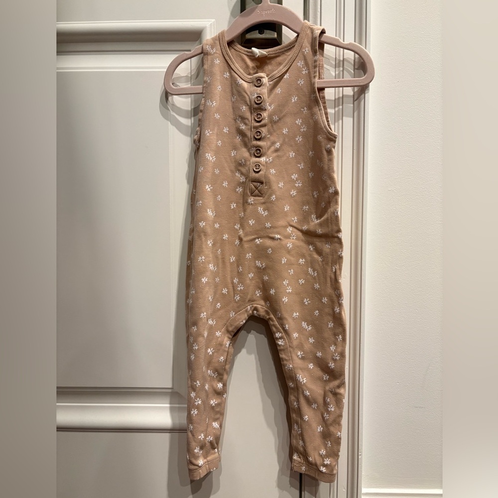 Quincy Mae floral print jumpsuit - size 12-18M
